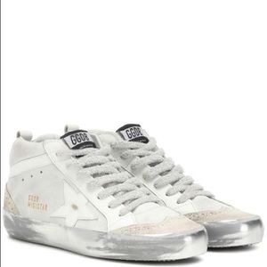 GGDB Women’s White Mid Star Sneakers Size 6.5